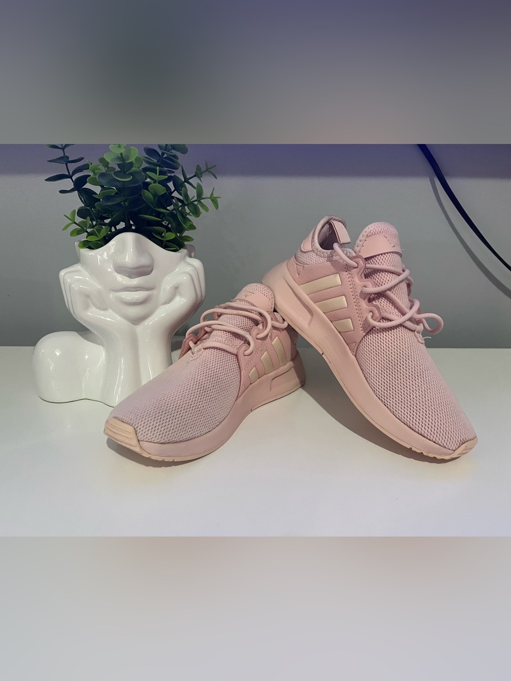 adidas girls Light Pink Athletic Sneakers